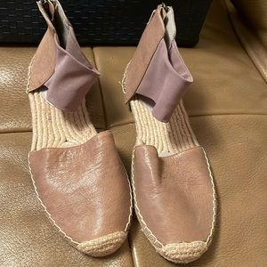 Eileen Fisher size 10 Leather espadrilles never worn brand new